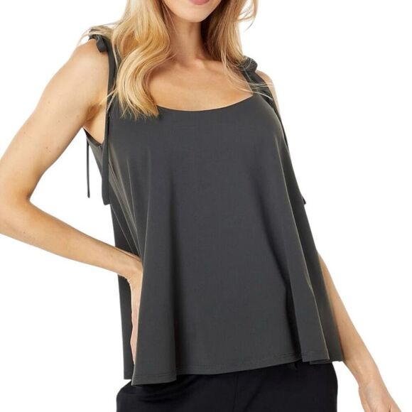 NEW Susana Monaco String Tie Flare Tank in Smoke XSmall - Picture 1 of 10